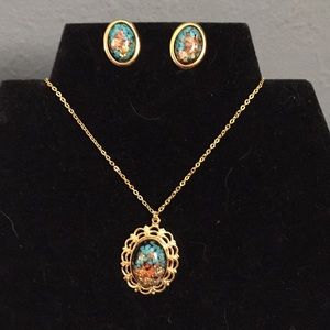 Necklace and matching earrings